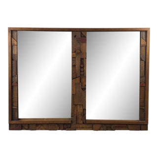 Mid Century Modern Long Rectangular Wall Mirror by Pueblo From Lane Furniture For Sale