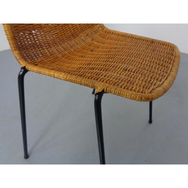 Vintage Basket Chair by Gian Franco Legler, Italy, 1950s For Sale - Image 11 of 12