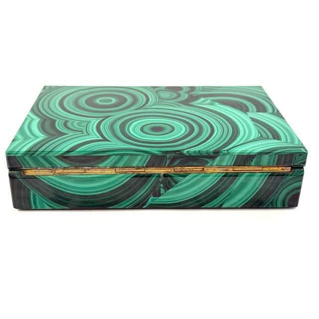 Vintage Malachite Box For Sale - Image 4 of 12