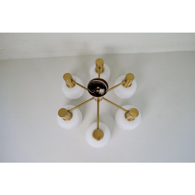 Mid-Century Modern Brass Ceiling Fixture from Asea, Sweden, 1950s For Sale - Image 14 of 15
