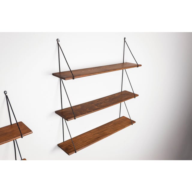 Wood Minimalistic Wooden Shelving Units, 1960s, Set of 2 For Sale - Image 7 of 14