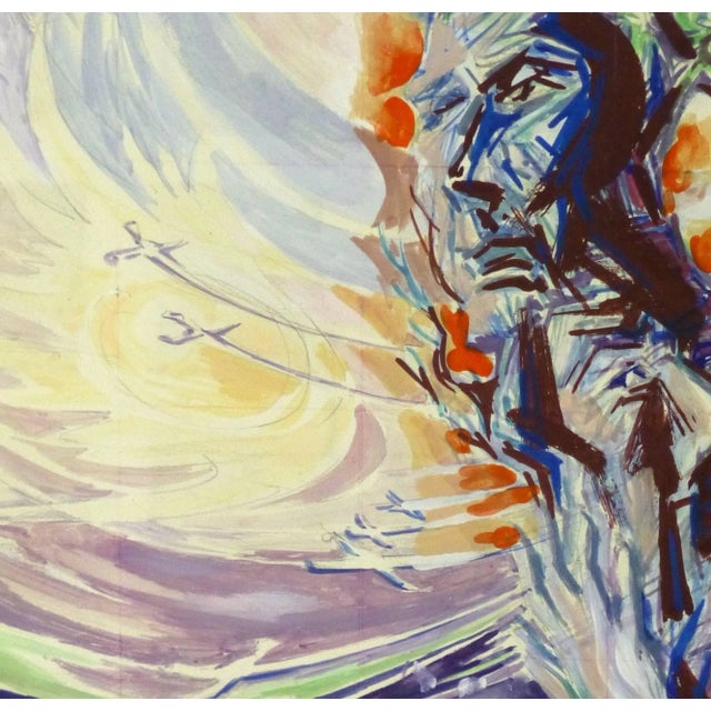 Abstract Sellés, Vintage French Abstract - Departure of the Souls For Sale - Image 3 of 5