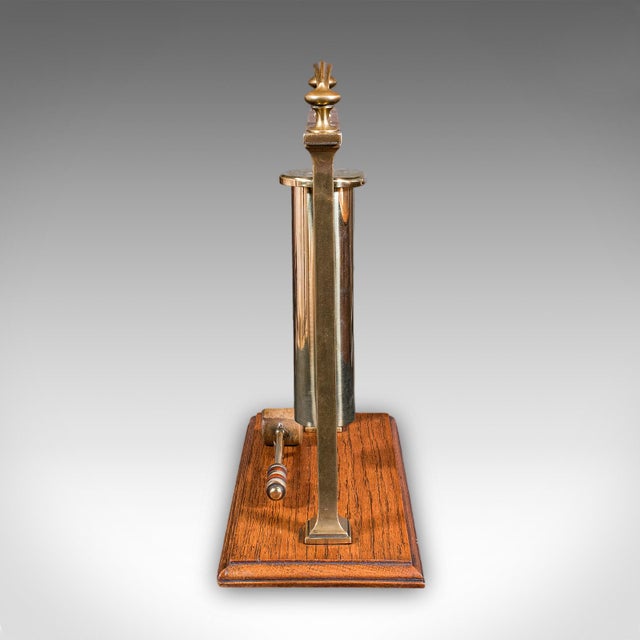 Antique Veranda Supper Bell, Brass, Oak, Afternoon Tea Gong, Edwardian, c.1910 For Sale - Image 6 of 12