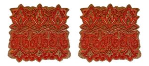 Mid 20th Century Amy Seybert Hand Beaded Placemats - A Pair
