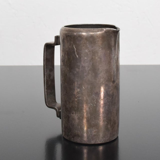 1950s 1950s Silverplated Creamer Pitcher Meneses Bros Spain For Sale - Image 5 of 10