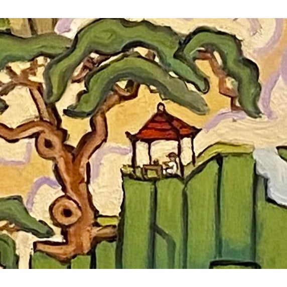 Chinese Chinese Landscape Original Oil Painting Stephen McDonough For Sale - Image 3 of 10
