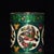 This is a beautiful and vibrant vintage Chinese enameled brush pot, crafted on an iron body with rich, colorful enamel...