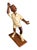 Wood Vintage Desk Top Italian Wood Carving Sculpture Tennis Player 12'' High For Sale - Image 7 of 7