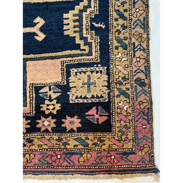 Persian 1900s Antique Caucasian Rug For Sale - Image 3 of 5
