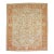 Antique Zabihi Collection Ivory Orange Turkish Oushak Room Size Carpet - 10'7" x 13'3" For Sale