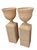 Boho Chic Pair of Vintage Natural Wicker Urn Planters With Pedestal Plinths For Sale - Image 3 of 12