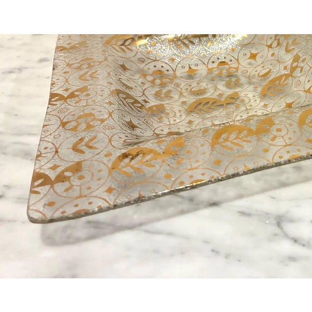 Vintage XL Georges Briard Glass Serving Tray For Sale - Image 10 of 10