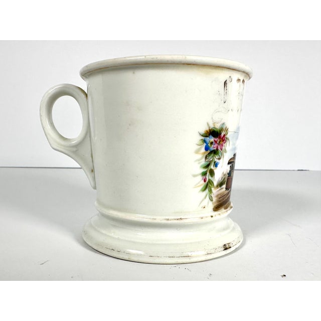 Ceramic Antique Porcelain Occupational Mug: Trolley Conductor, Floral Design For Sale - Image 7 of 10