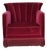 Danish Relax Armchair in Red Velour with Ash Legs, 1960s For Sale