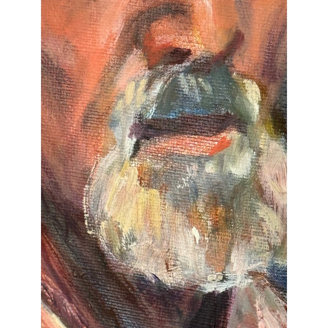 1980s Portrait of a Seated Man For Sale - Image 11 of 12