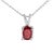 Elegance distilled into a mesmerizing piece, this pendant necklace crafted in 14K white gold features a sensual 6x4mm...