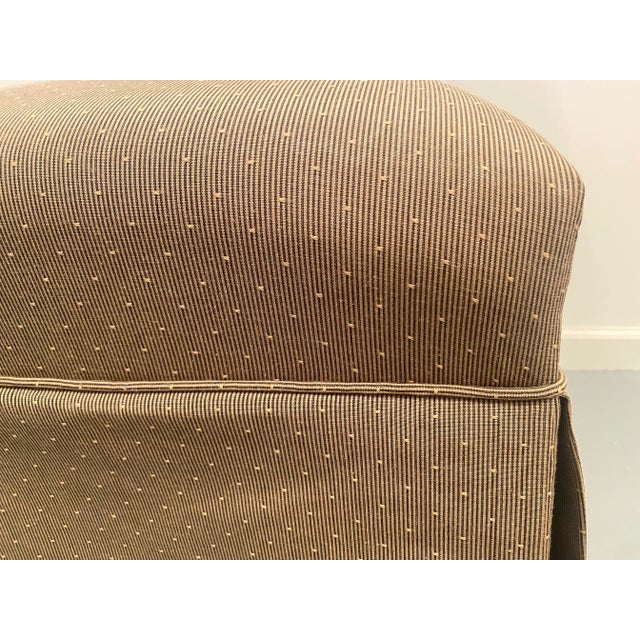 Upholstered Solid Back Parsons Dinner Chair in Sand Color With Skirts- Set of 2 For Sale In Atlanta - Image 6 of 10