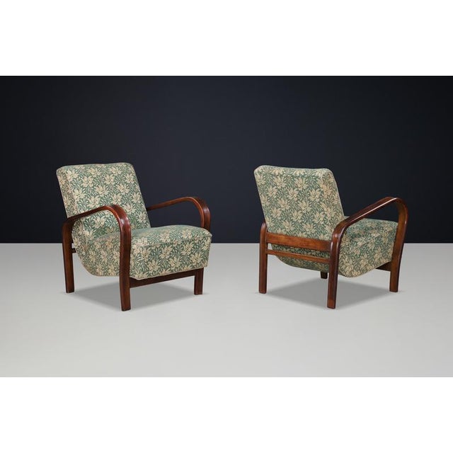 Art Deco Bentwood Lounge Chairs by Koželka & Kropáček, Czech, 1930, Set of 2 For Sale - Image 11 of 17