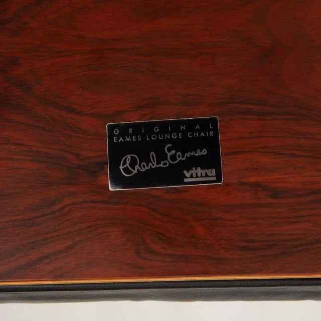 Leather and Wood Lounge Chair by Charles & Ray Eames for Vitra For Sale - Image 14 of 18