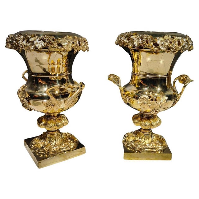 Gilt Bronze Cups, 19th Century, Set of 2 For Sale - Image 16 of 16