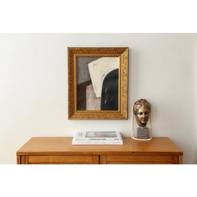 Original Framed Abstract Painting in Antique Gold Frame For Sale - Image 13 of 13