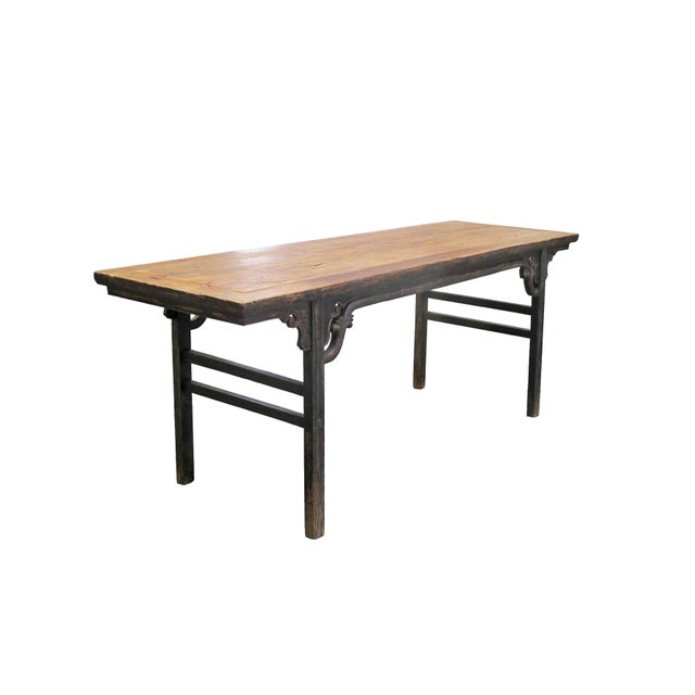 86" Long Antique Chinese Painting Table For Sale - Image 4 of 14
