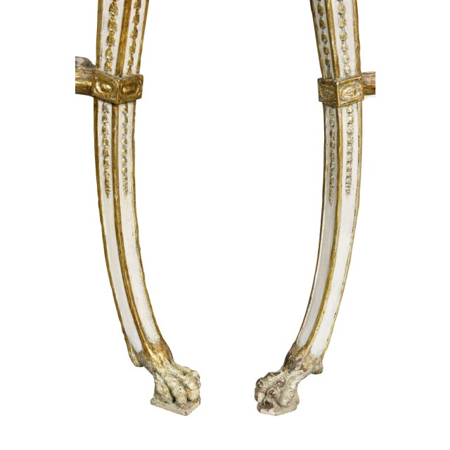 Gold Swedish Neoclassical Giltwood and Painted Torchere - a Pair For Sale - Image 8 of 10