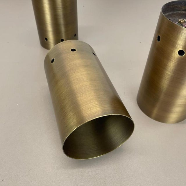 Minimalist Brass Hole Pattern Tube Wall Sconces, Italy, 1970s, Set of 2 For Sale - Image 9 of 18