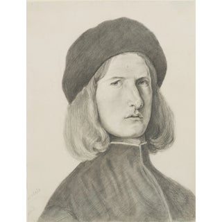 H. Kestner, Portrait of a Young Man, 1830, Pencil For Sale