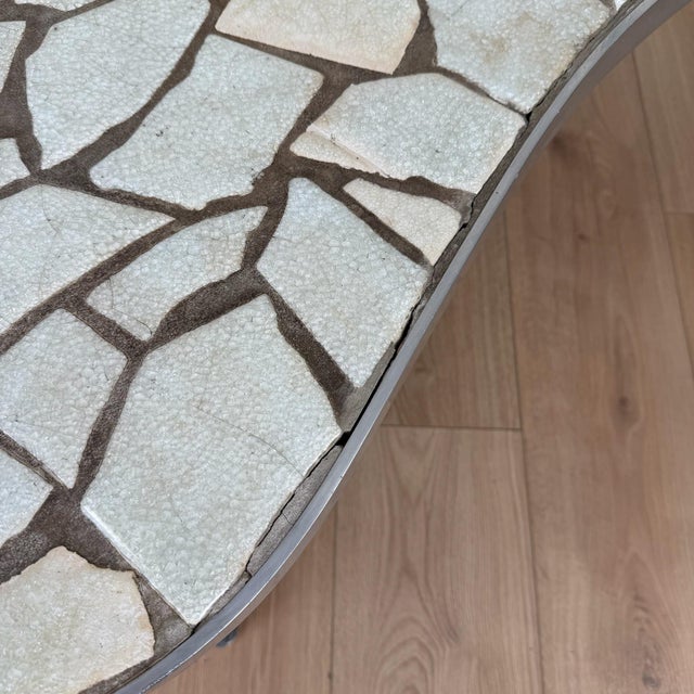 1960s Mid Century Modern Mosaic Tile Kidney Bean Coffee Table For Sale - Image 5 of 7