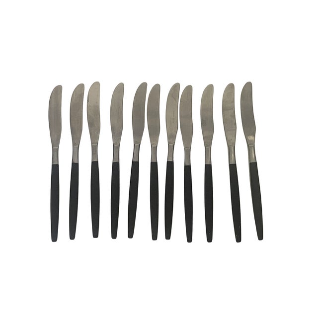 Mid-Century Modern Vintage Lundtofte "Largo" Stainless Flatware - Tias Eckhoff for DKF - 31 Pieces For Sale - Image 3 of 6