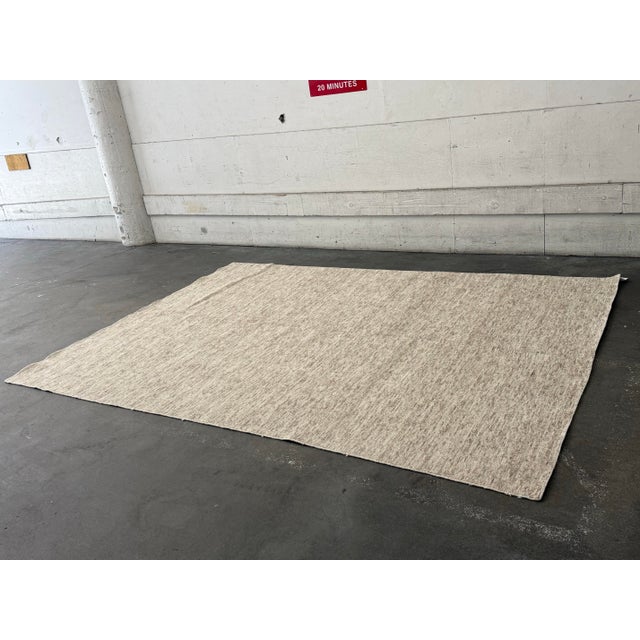 9ft X 12ft Modern Design Textured Neutral Area Rug For Sale - Image 4 of 12