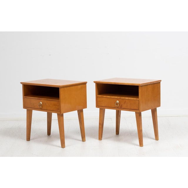 Art Deco Swedish Birch Nightstands, 1920s, Set of 2 For Sale - Image 4 of 9