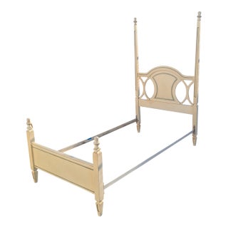 Mid 20th Century French Provincial Style Twin Size Poster Bed Frame For Sale