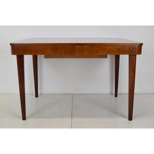 Art Deco Extendable Dining Table attributed to Jindrich Halabala, 1940s For Sale - Image 4 of 18