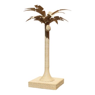 Life Size Wicker Palm Tree Sculpture by F.S. Henemader For Sale