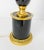 Mid-Century French Black Glass and Brass Table Lamp, 1960s For Sale - Image 9 of 11
