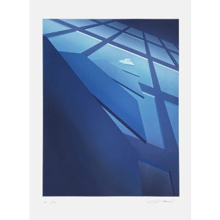 1990 Jean Allemand Blue Horizon Screen Print For Sale