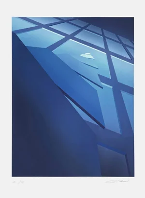 1990 Jean Allemand Blue Horizon Screen Print