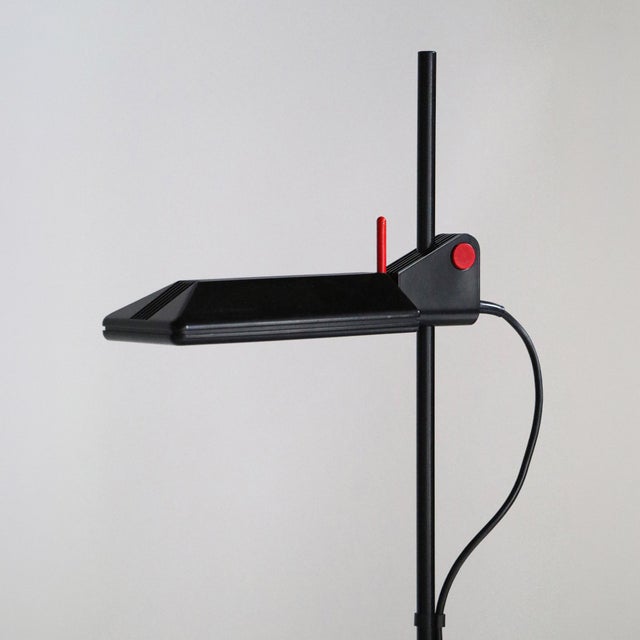 Designed in 1986, the Alibaba floor lamp is a quintessential example of Italian Post-Modernism. Created by the Milanese...