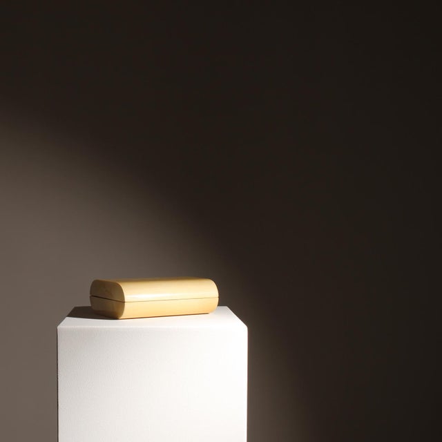 Exclusive parchment box by designer Aldo Tura from the 1970s. This piece features Tura’s signature technique: hand-applied...