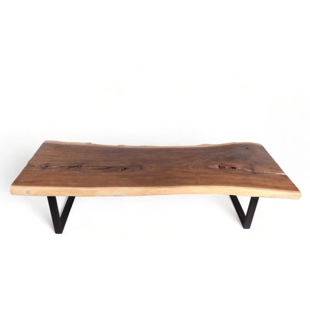 Contemporary 118" Inch Living Edge Desk or Dining Table 5 For Sale - Image 3 of 8