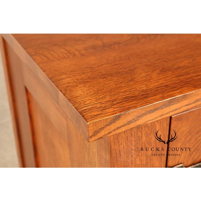 Mission Stickley Syracuse Mission Collection Syracuse Oak Sideboard For Sale - Image 3 of 18