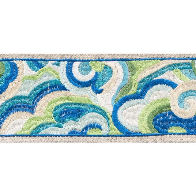 Colorful, embroidered, stylized clouds, for a wonderfully far out look. Sold as a 2-yard minimum Content: 60% Viscose ,...