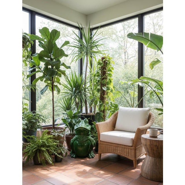 Large Mid-Century Modern Style Italian Ceramic Frog Garden Sculpture For Sale In West Palm - Image 6 of 8