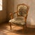 Louis XV Style Floral Tapestry Armchair with Carved Wood Frame, 1950s For Sale - Image 4 of 6