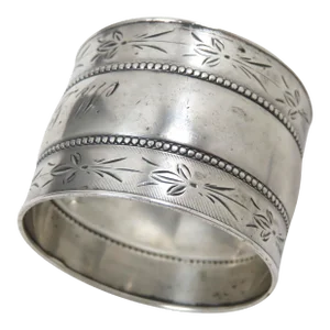 Antique American Victorian Sterling Silver Napkin Ring Circa 1870s