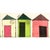 Encaustic Collage Collection by Gina Cochran - "Tiny Dwellings" Series - Kiwi & Flamingo - Set of 7 For Sale - Image 6 of 9