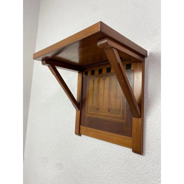 Brown Wall Shelf by Koloman Moser for Wiener Werkstätte, 1890s For Sale - Image 8 of 12