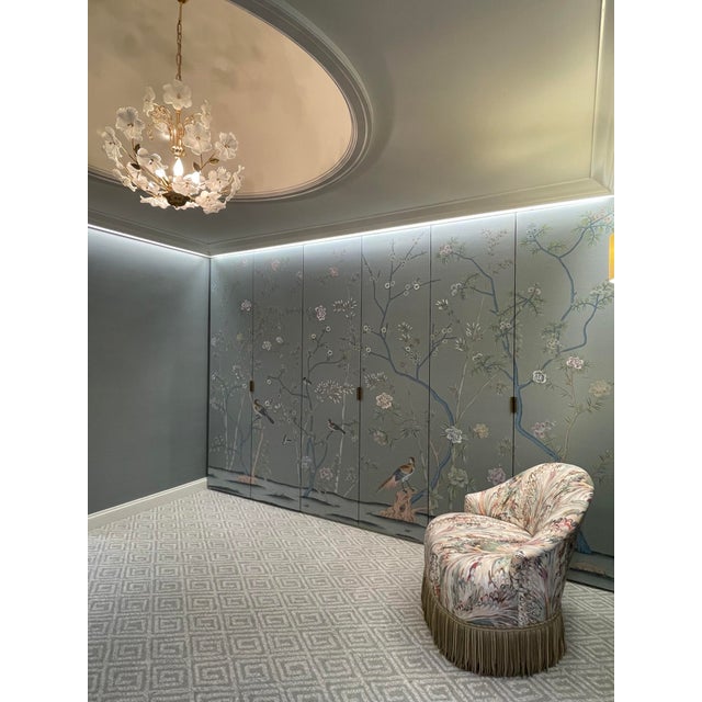 This is one incredible mural! Hand-painted and hand-embroidered by the legendary de Gournay, global leader in decorative...